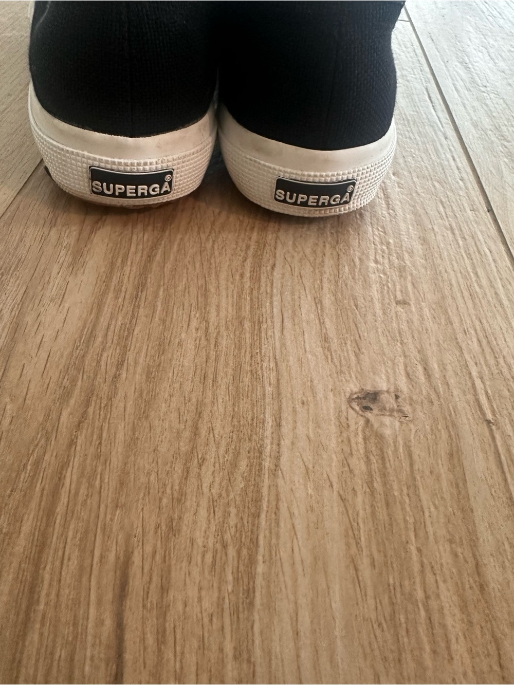Superga Black and White Low-Top Canvas Sneakers - Picture 3 of 4